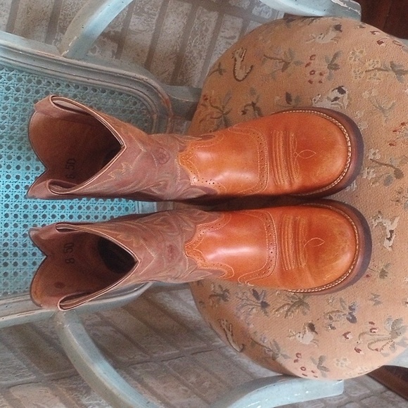 Ariat Orange Boots - Picture 1 of 10